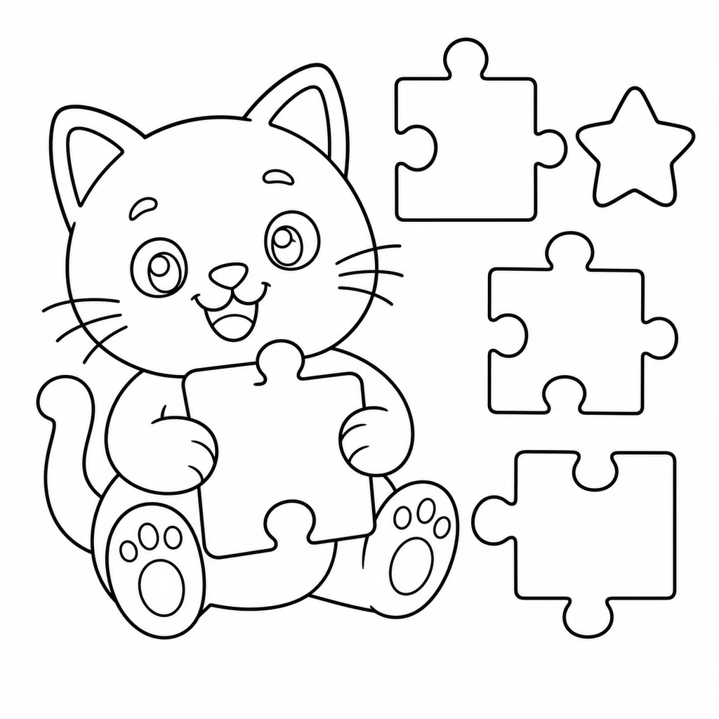 Coloriage de chat 110