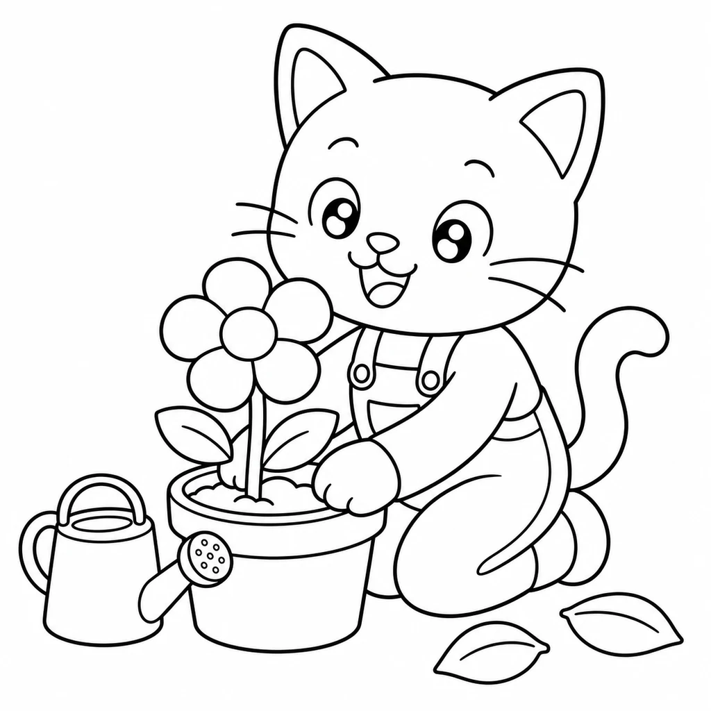 Coloriage de chat 111