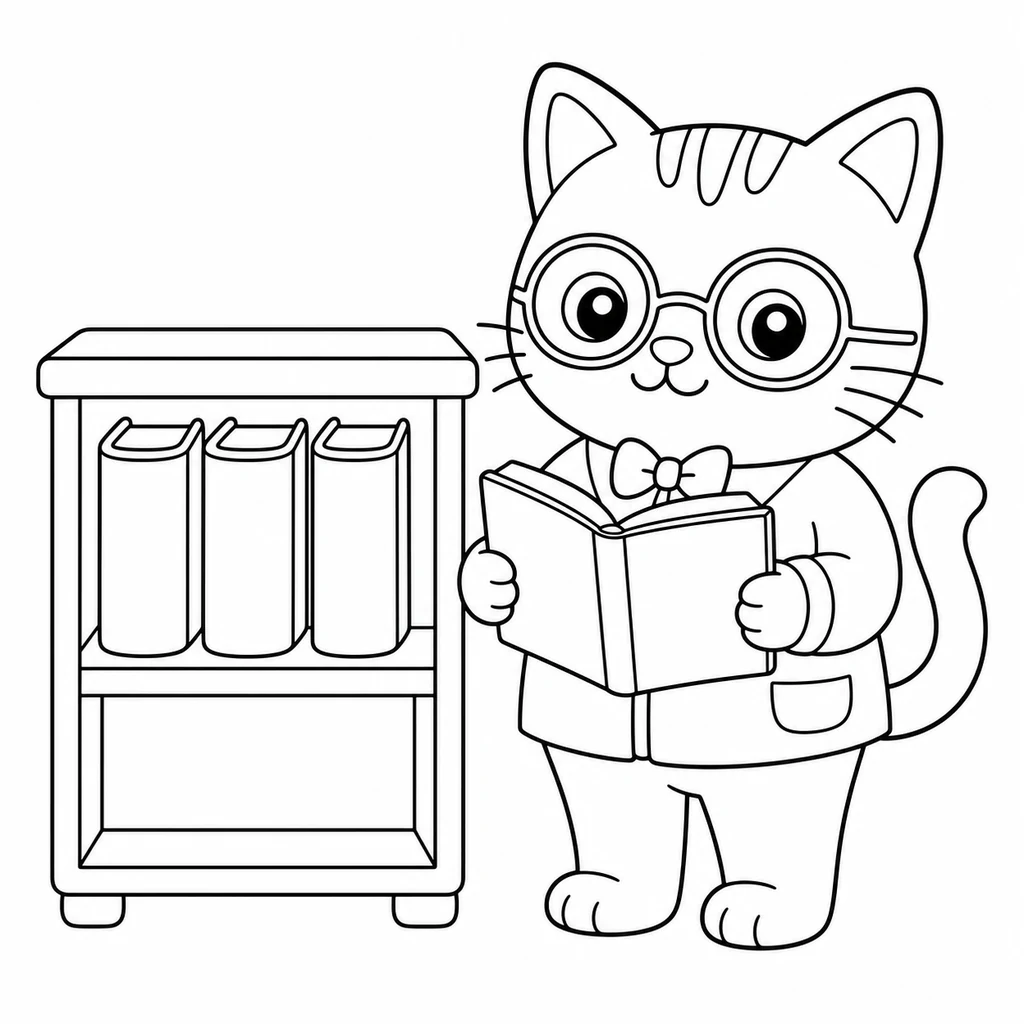 Coloriage de chat 123