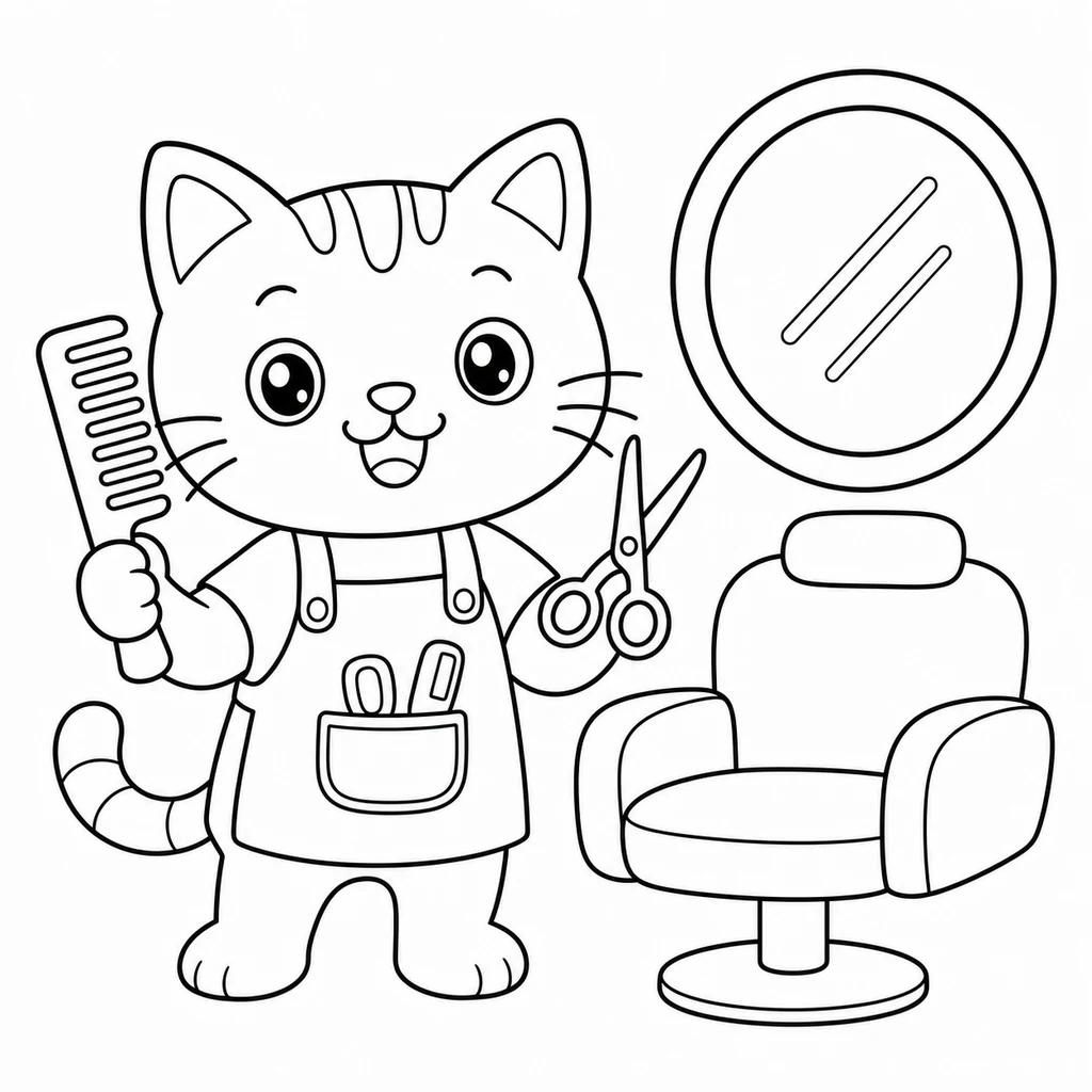 Coloriage de chat 124