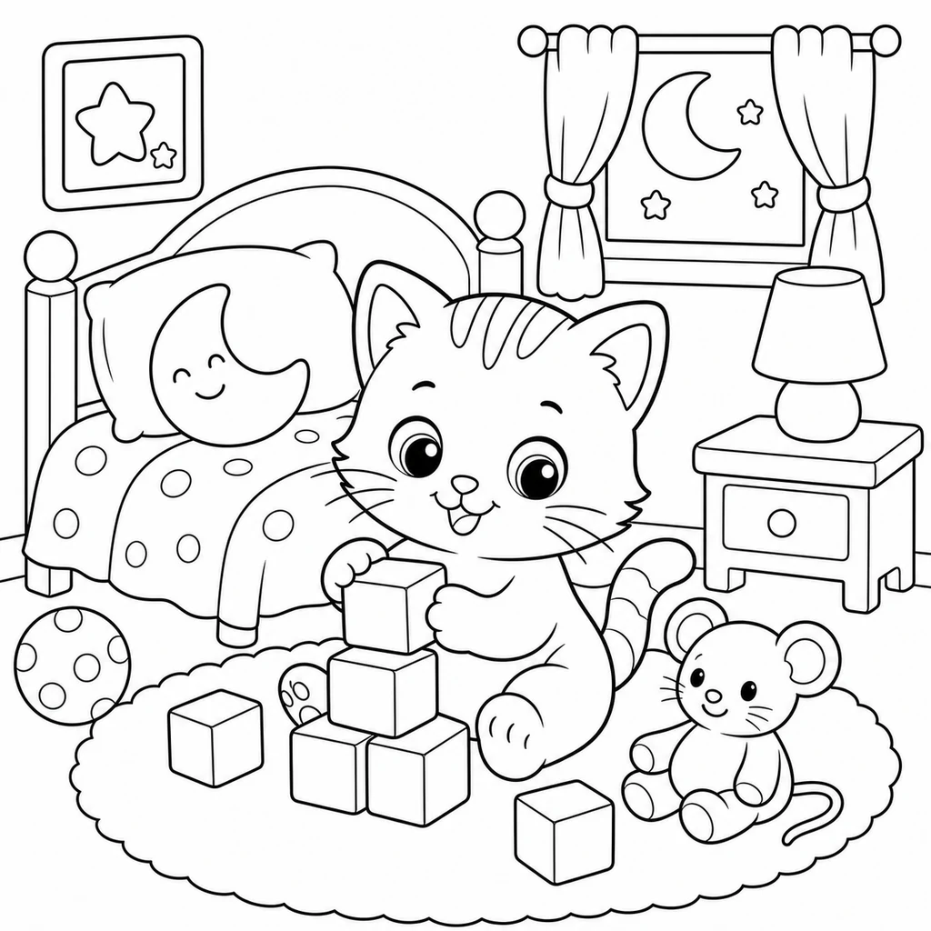 Кіт 46 для розмальовування