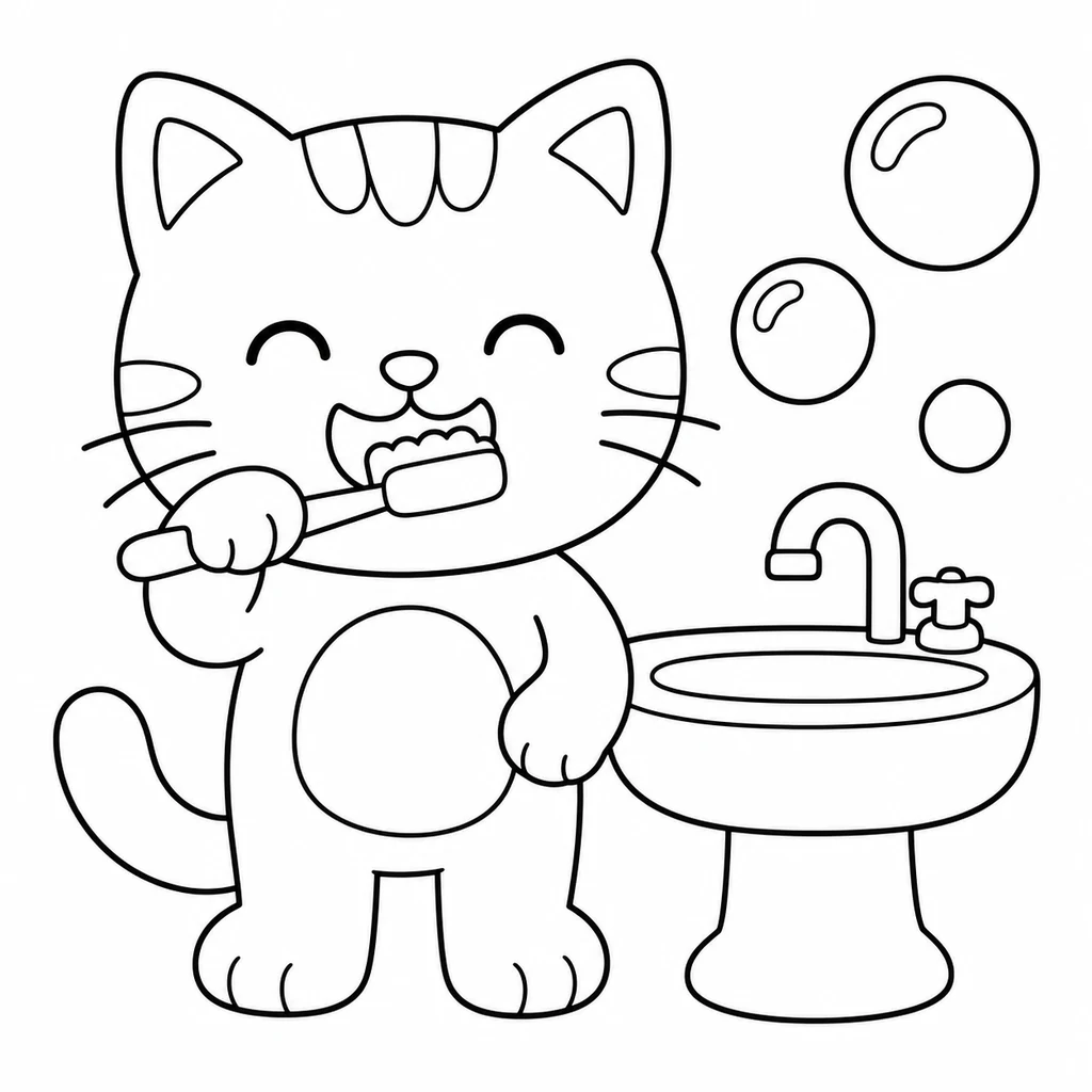 Coloriage de chat 61