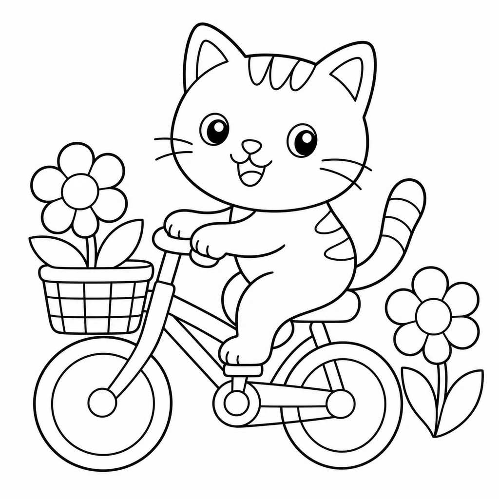 Coloriage de Chat à la fenêtre
