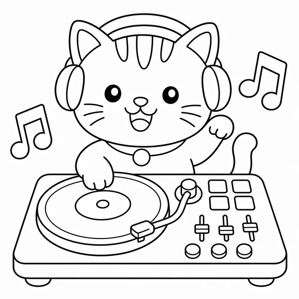 Coloriage de chat 83