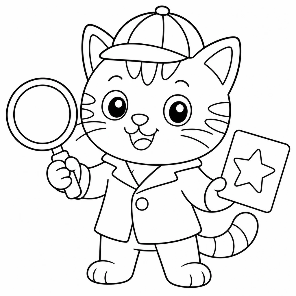 Coloriage de chat 85