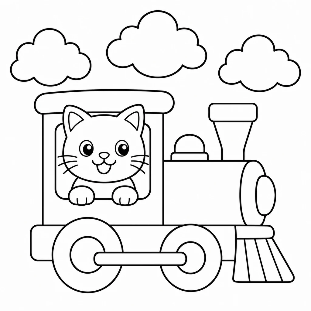 Coloriage de chat 98