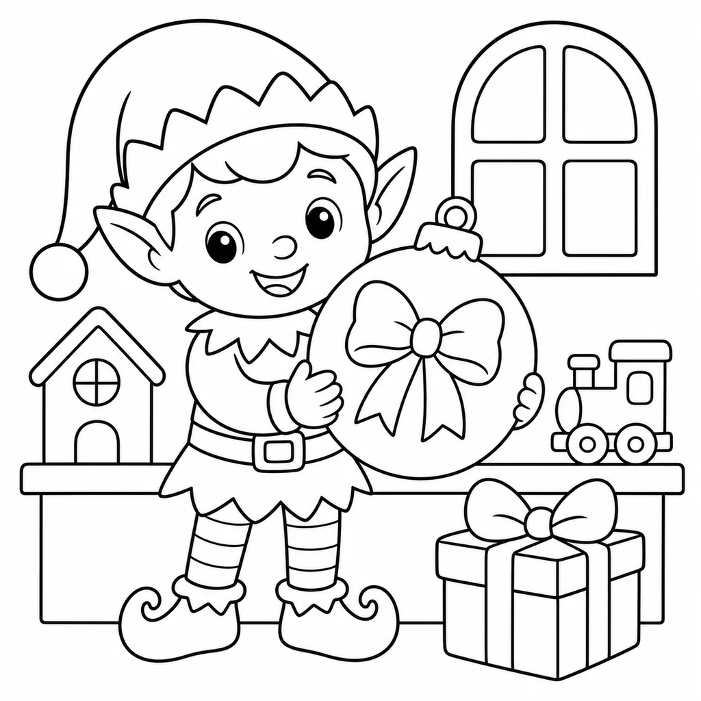 Disegno di Natale 14 da colorare