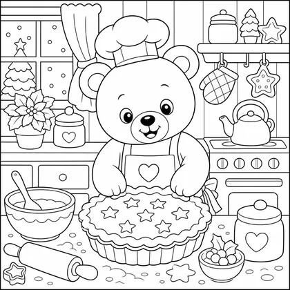 Dibujo de raton envolviendo regalos para colorear