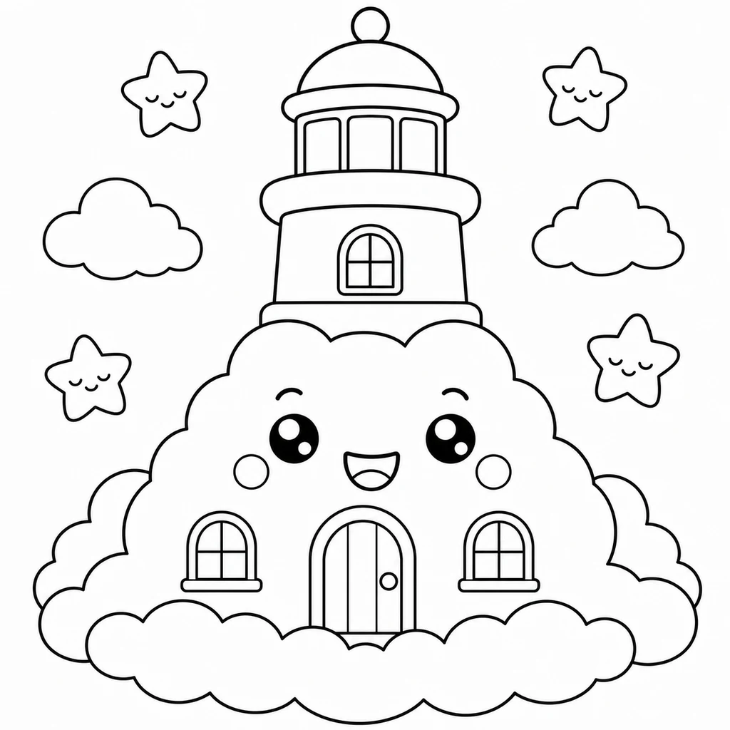 Disegni di nuvole da colorare