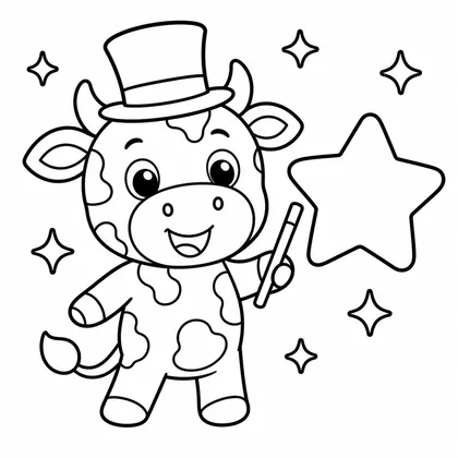 Dibujo de vaca maga para colorear
