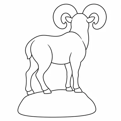 Dibujo de carnero del desierto para colorear