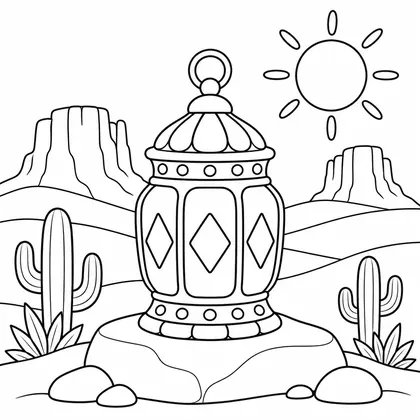 Dibujo de lampara magica para colorear