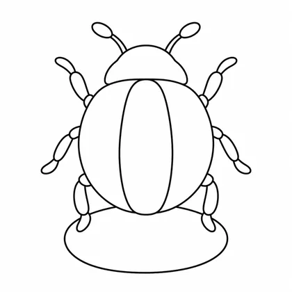 Dibujo de escarabajo del desierto para colorear