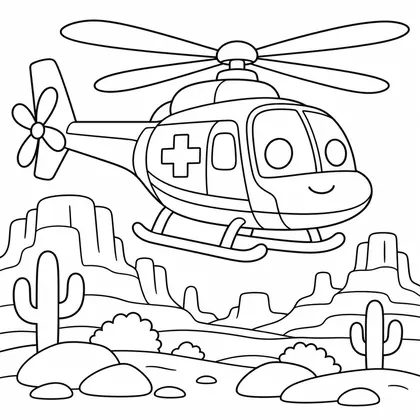 Dibujo de helicoptero para colorear
