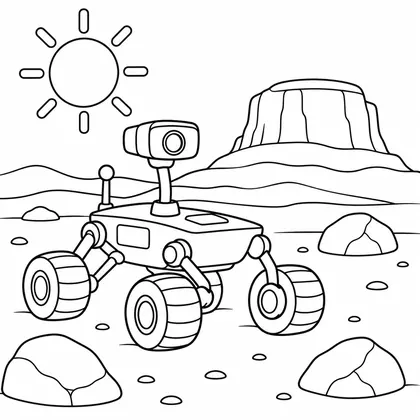 Dibujo de rover del desierto para colorear