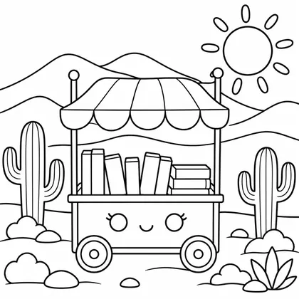 Dibujo de biblioteca para colorear