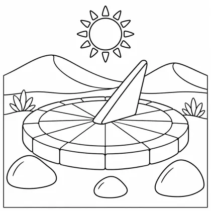 Dibujo de circulo de piedra para colorear