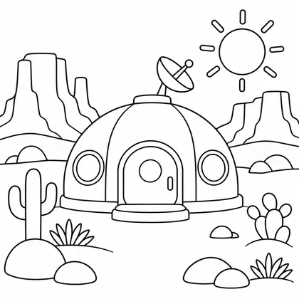 Dibujo de domo de investigacion para colorear