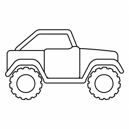 Dibujo de jeep todoterreno para colorear