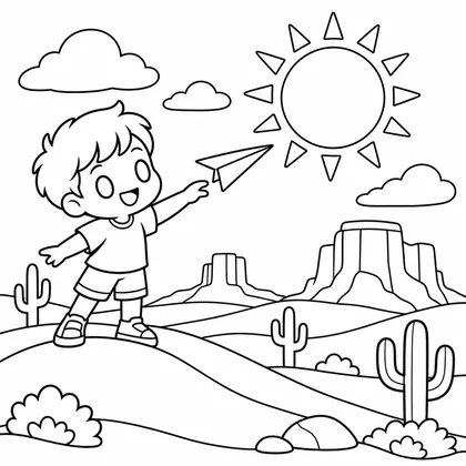 Dibujo de avion papel para colorear
