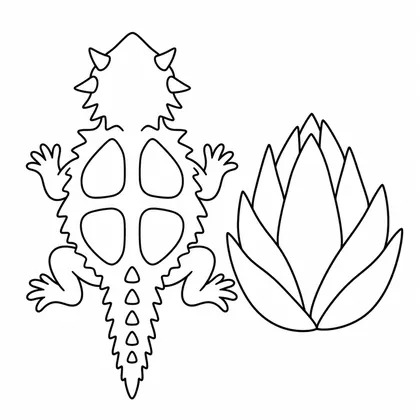 Dibujo de sapo cornudo del desierto para colorear