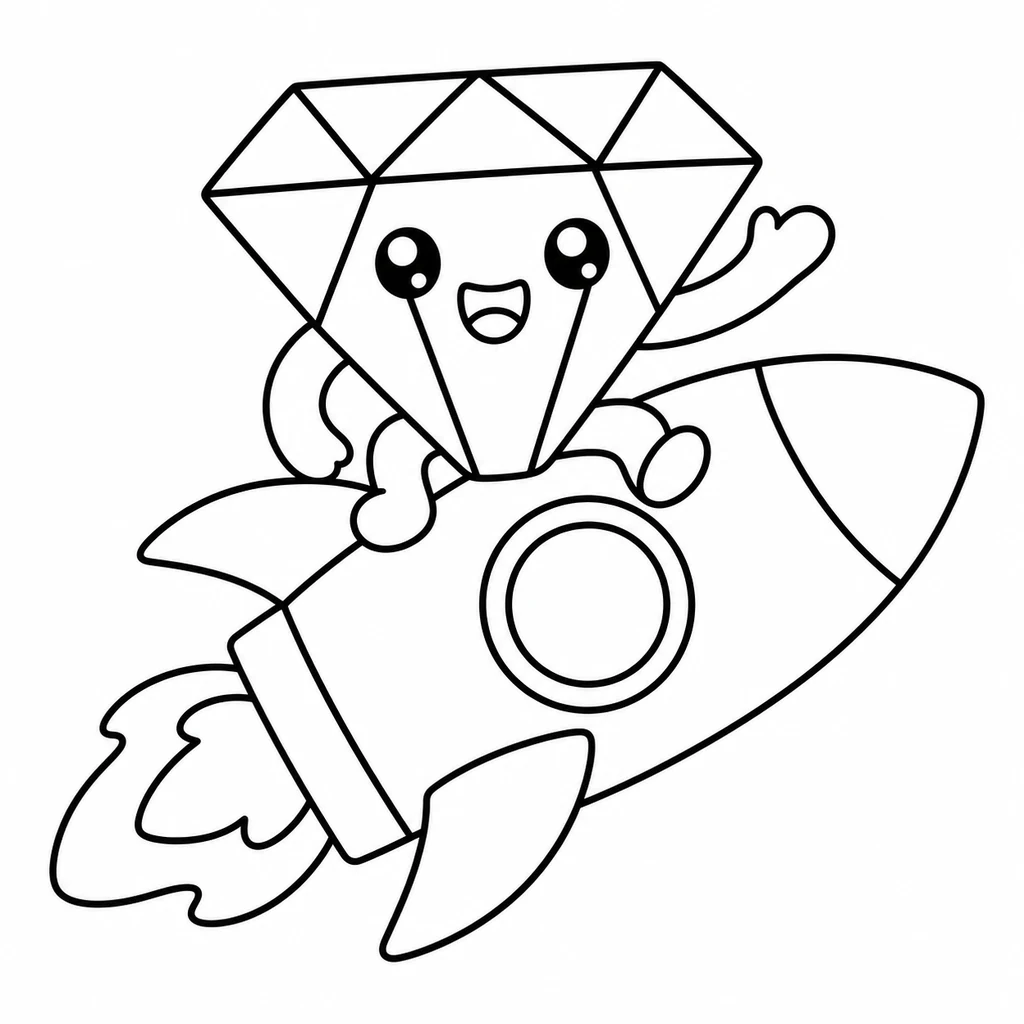 Ausmalbild Diamant 10