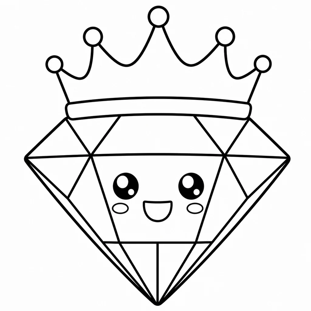 Ausmalbild Diamant 11
