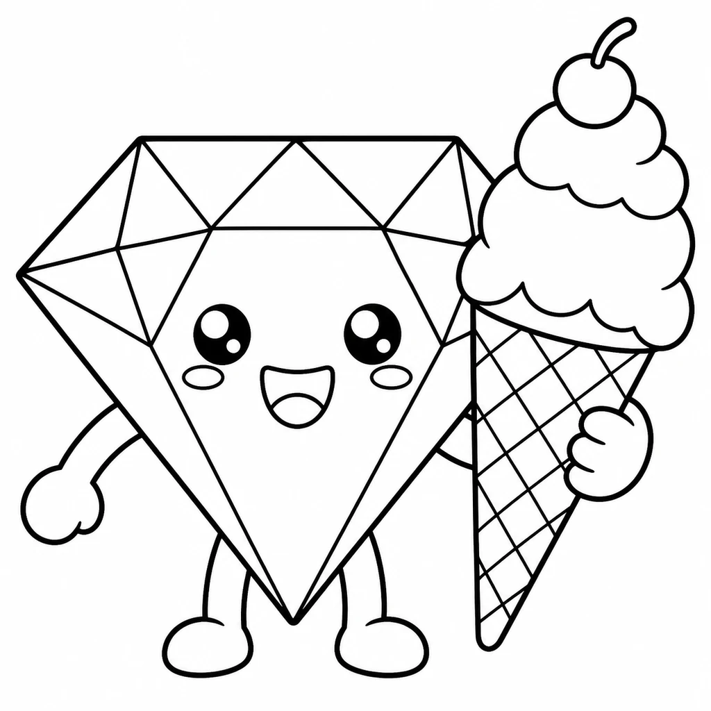 Ausmalbild Diamant 13
