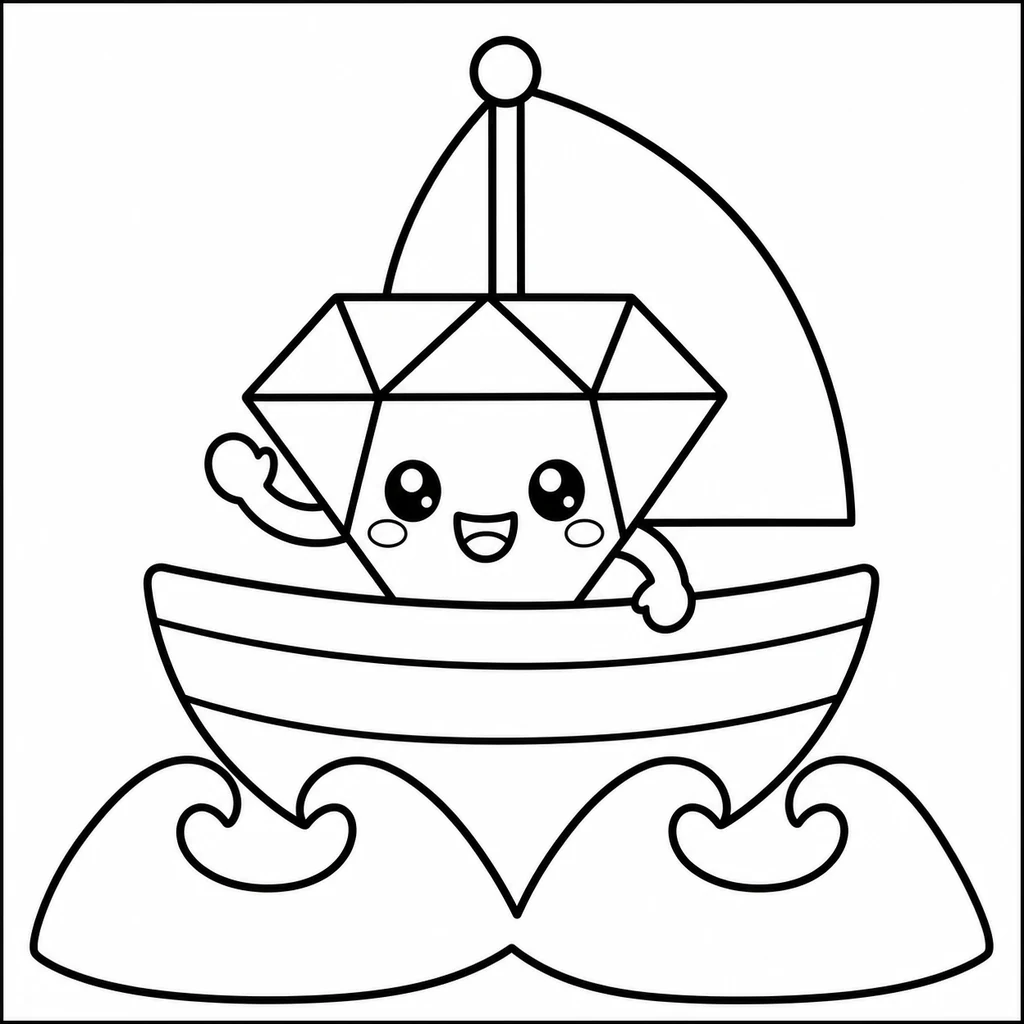Ausmalbild Diamant 14