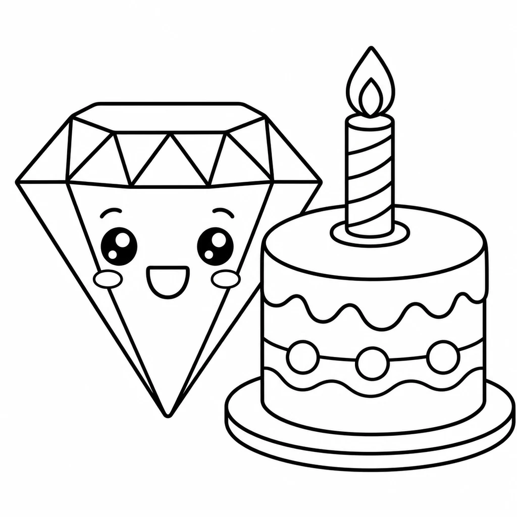 Ausmalbild Diamant 15