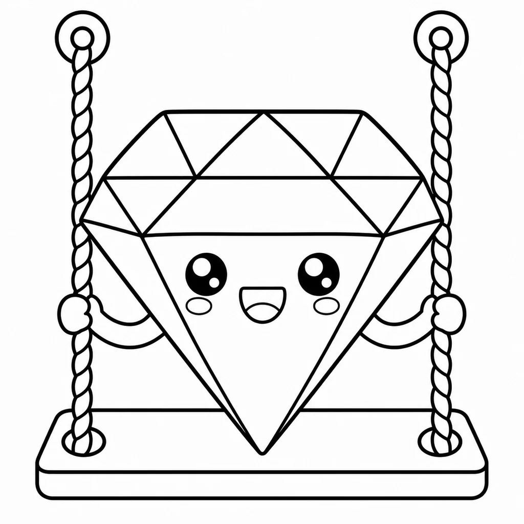 Ausmalbild Diamant 18
