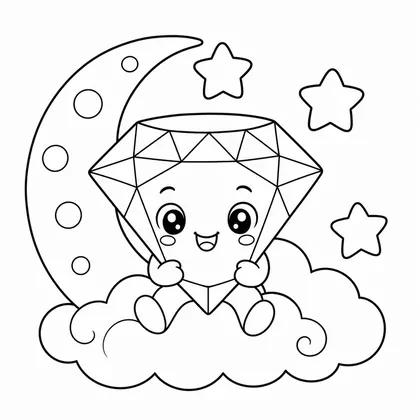 Ausmalbild Diamant 4