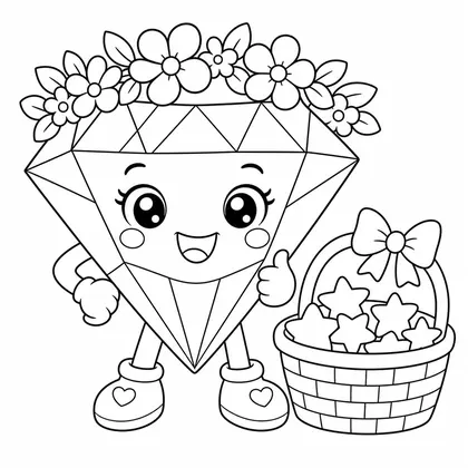 Ausmalbild Diamant 5