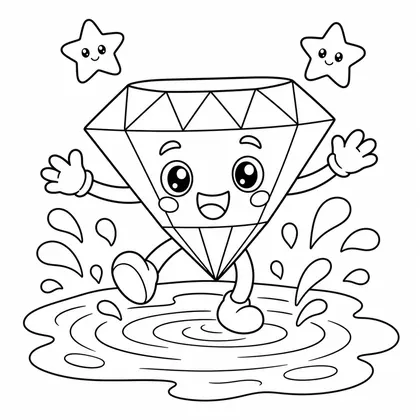 Ausmalbild Diamant 7
