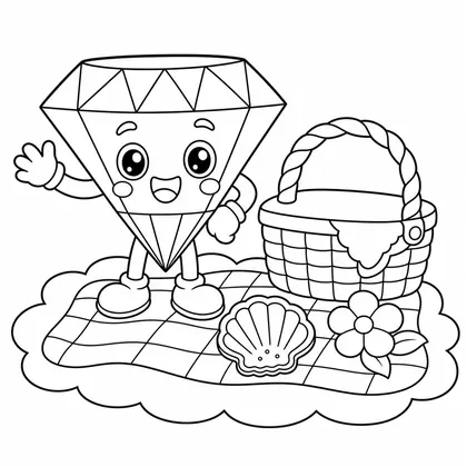 Ausmalbild Diamant 9