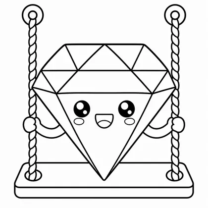 Ausmalbild Diamant 18