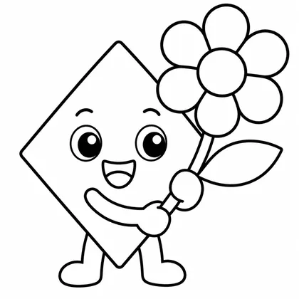 Ausmalbild Diamant 22