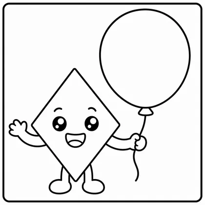 Ausmalbild Diamant 24
