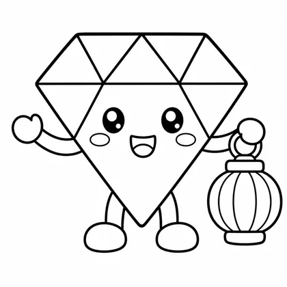 Ausmalbild Diamant 25