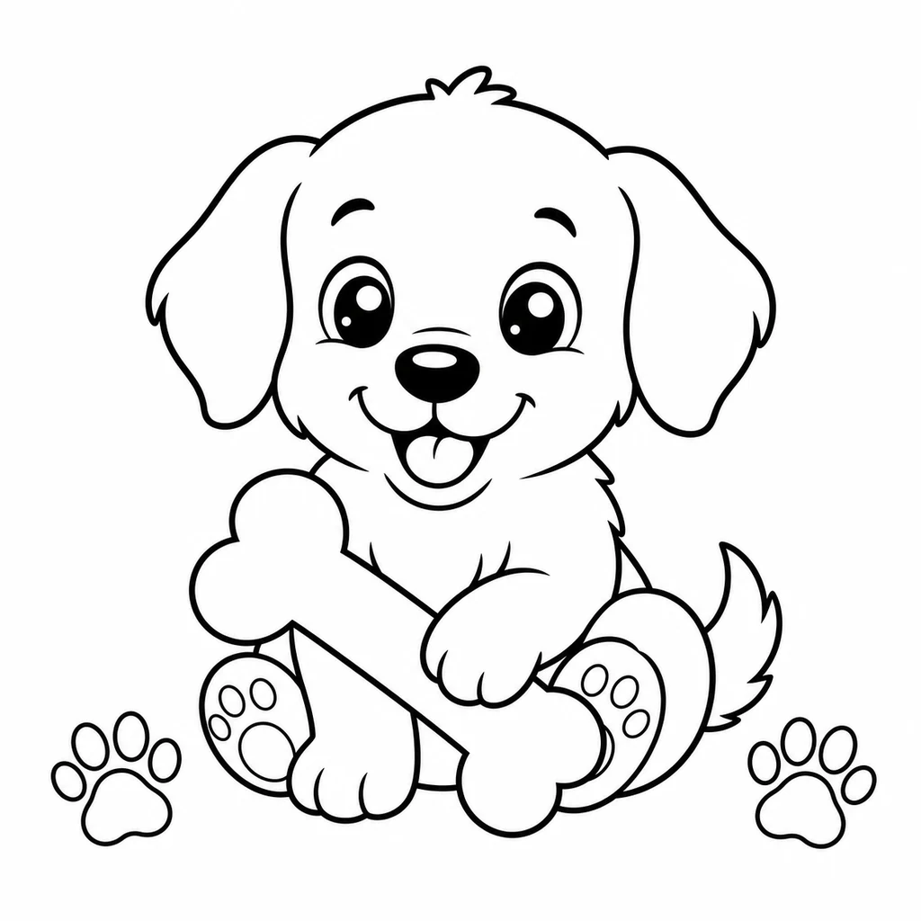 hond kleurplaat 1