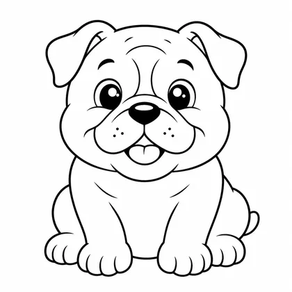 Bulldog coloring page