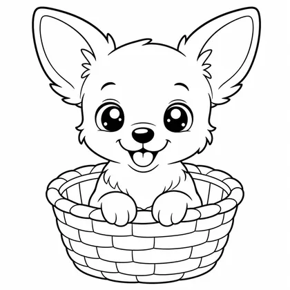 Chihuahua dog coloring page
