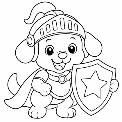 Dibujo de perro caballero para colorear