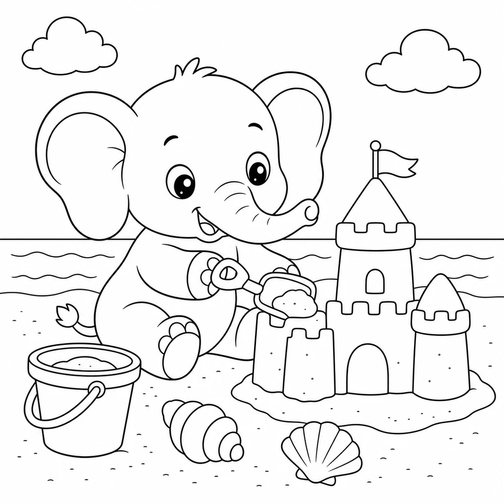 Coloriages d’éléphants