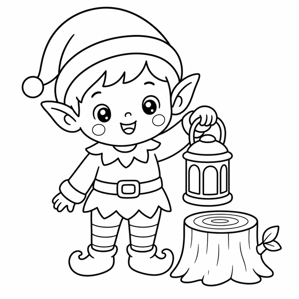 Coloriage : Elfe n°15