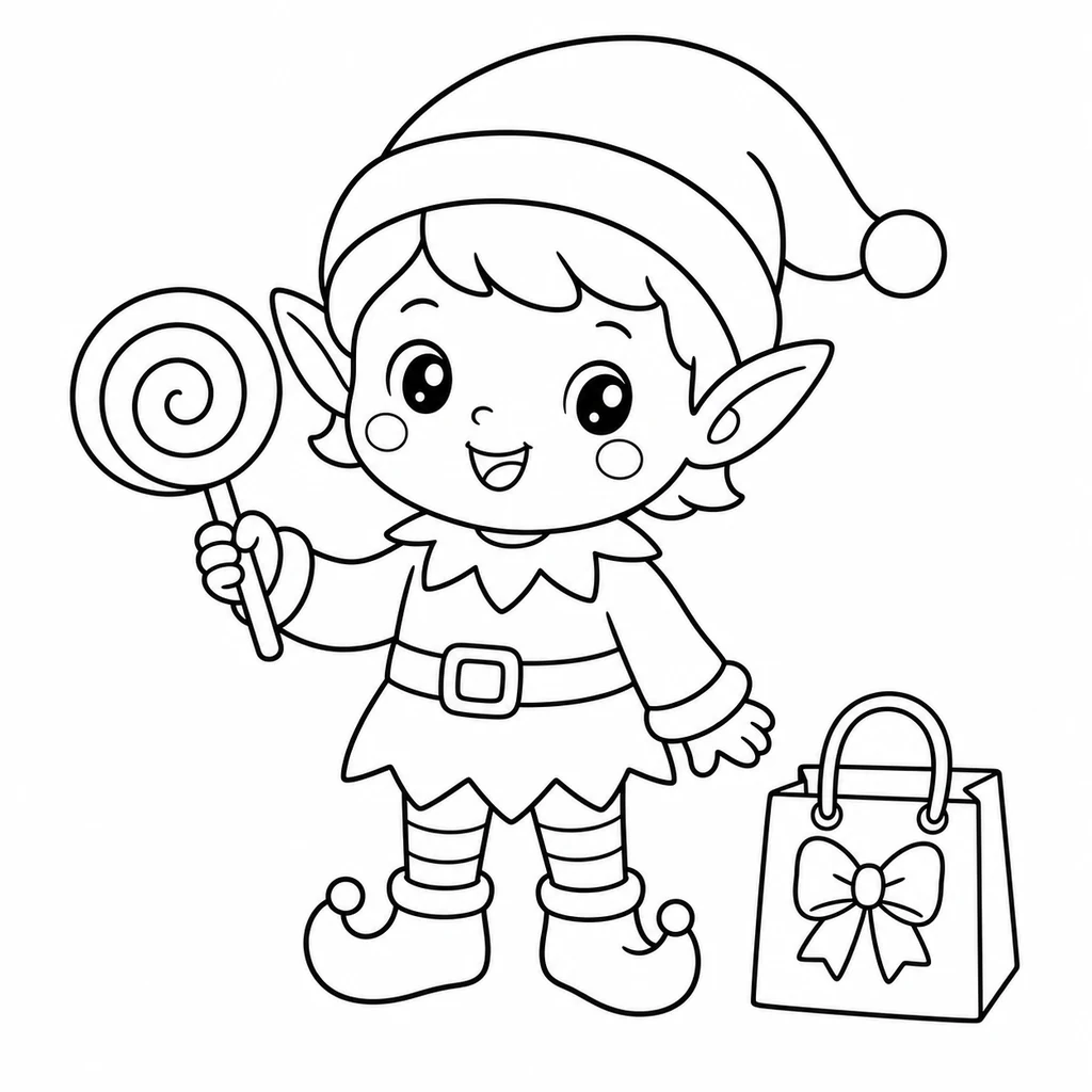 Coloriage : Elfe n°8