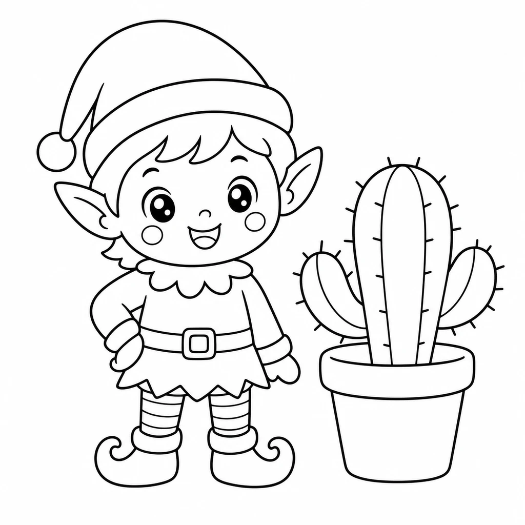 Coloriage : Elfe n°5
