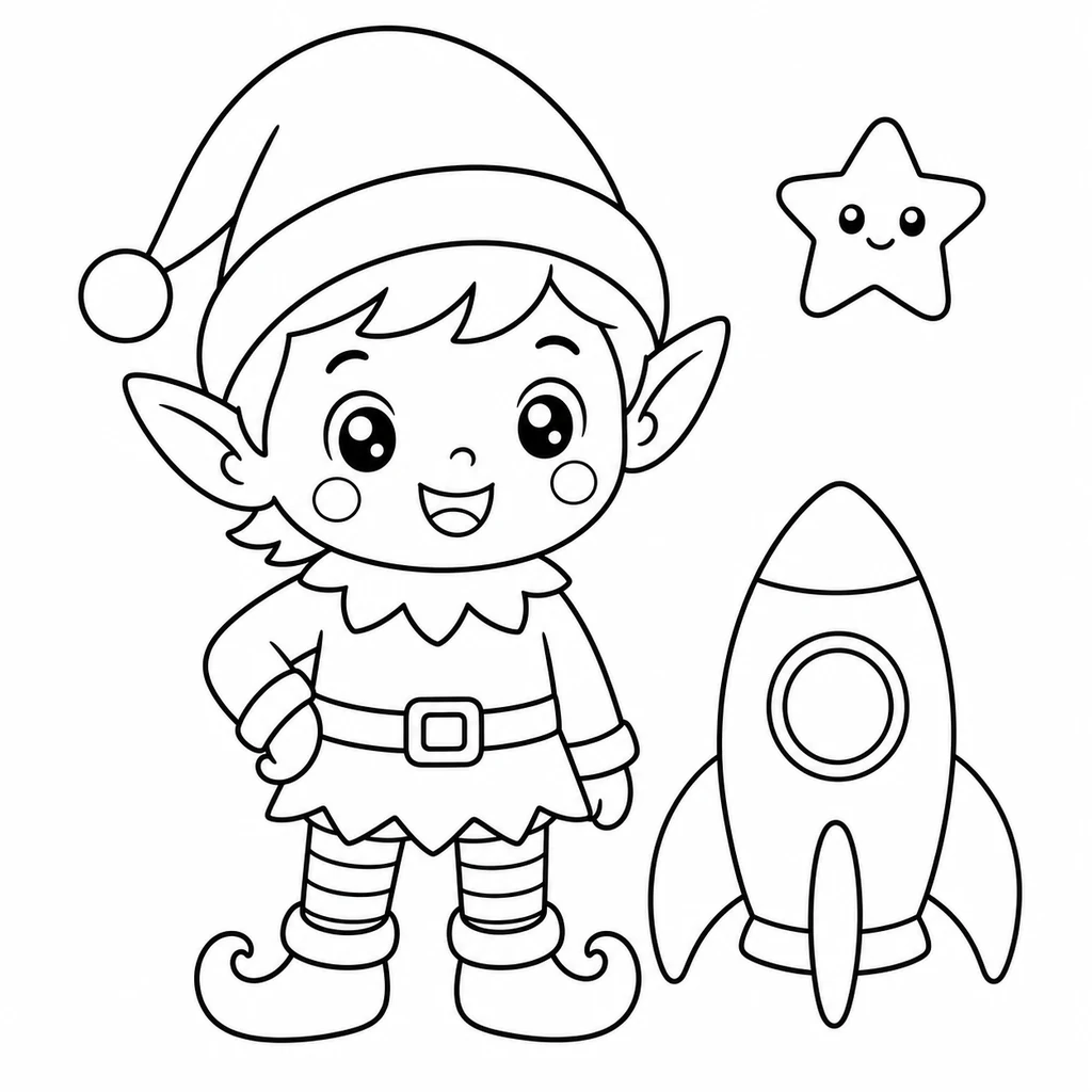 Coloriage : Elfe n°10