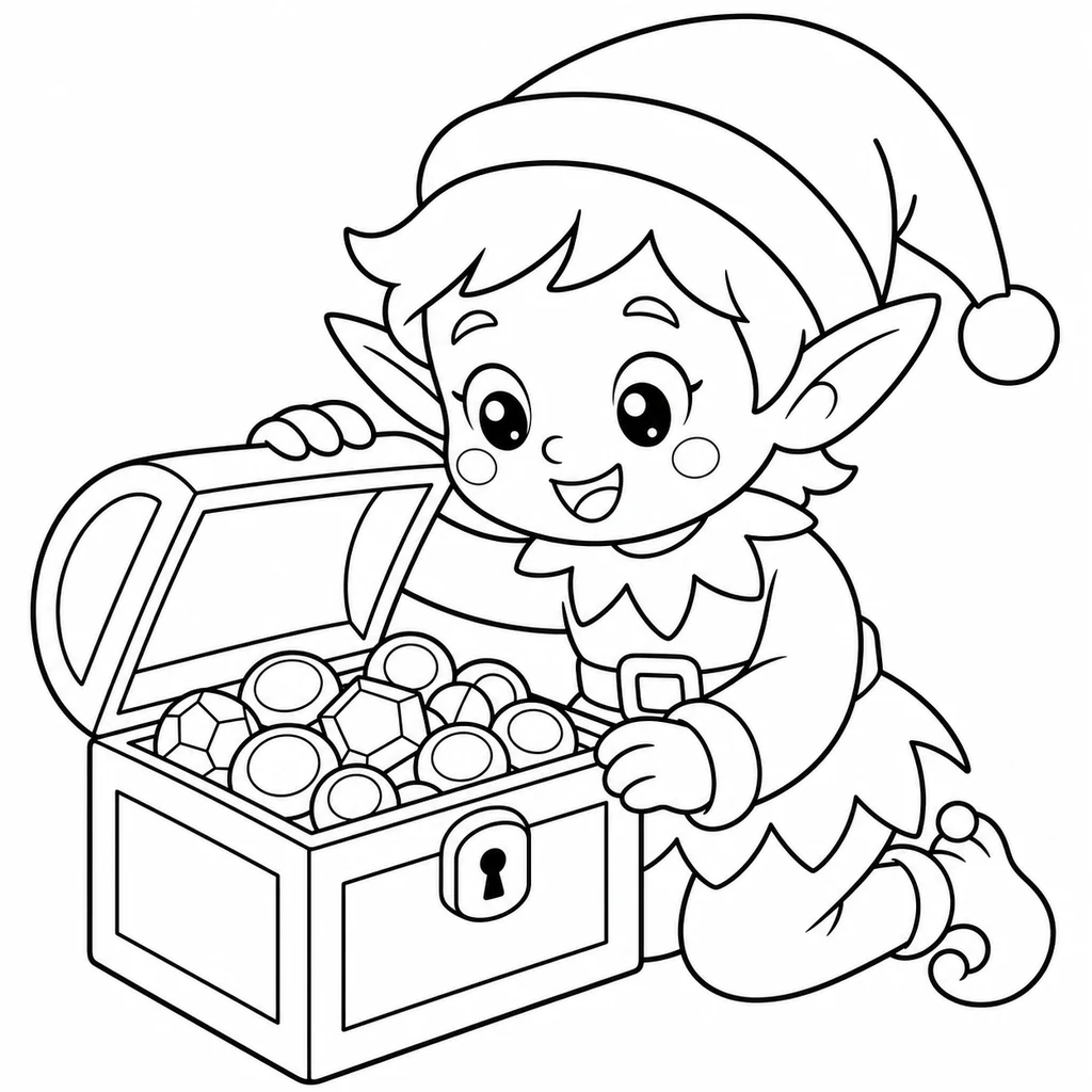 Coloriage : Elfe n°9