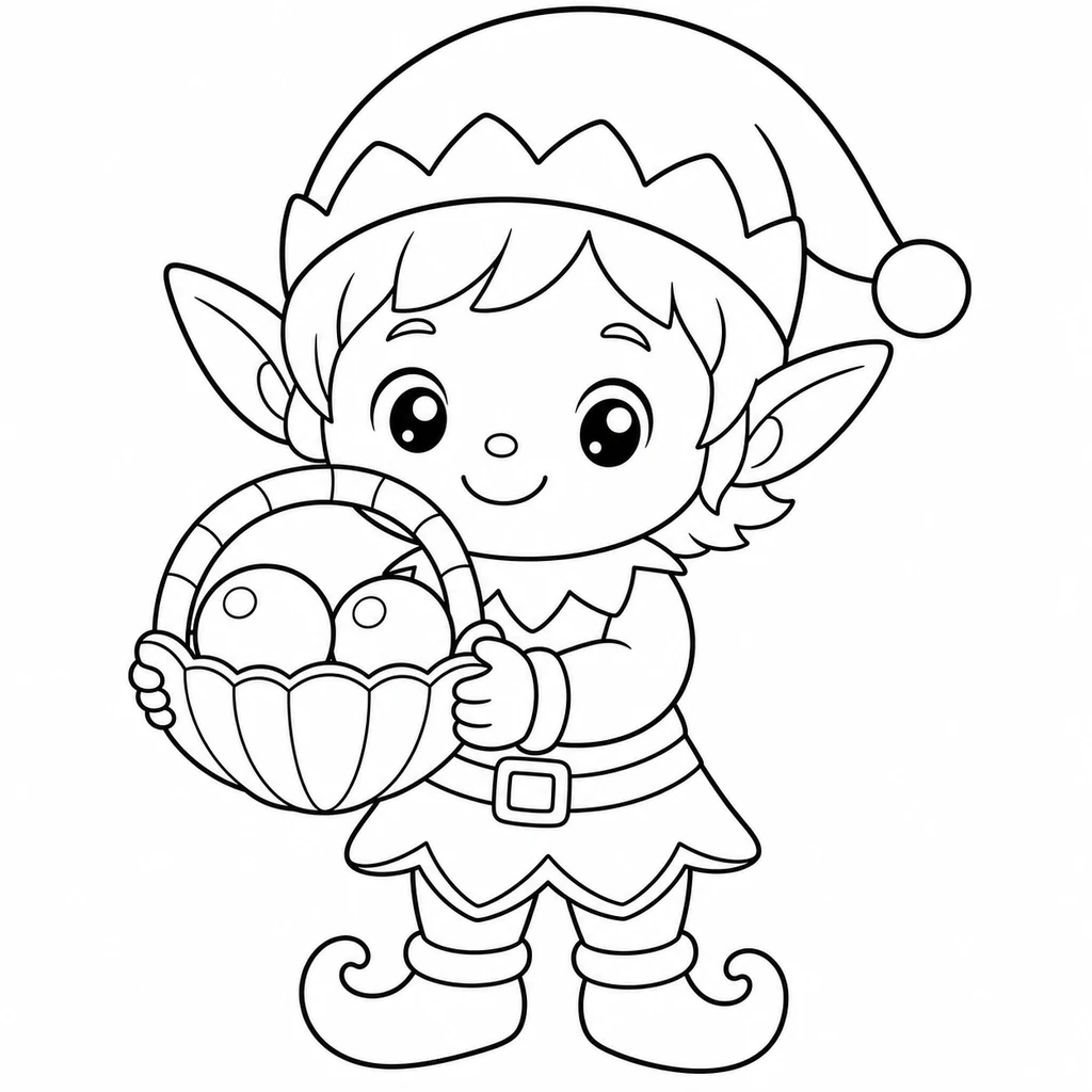 Coloriage : Elfe n°7
